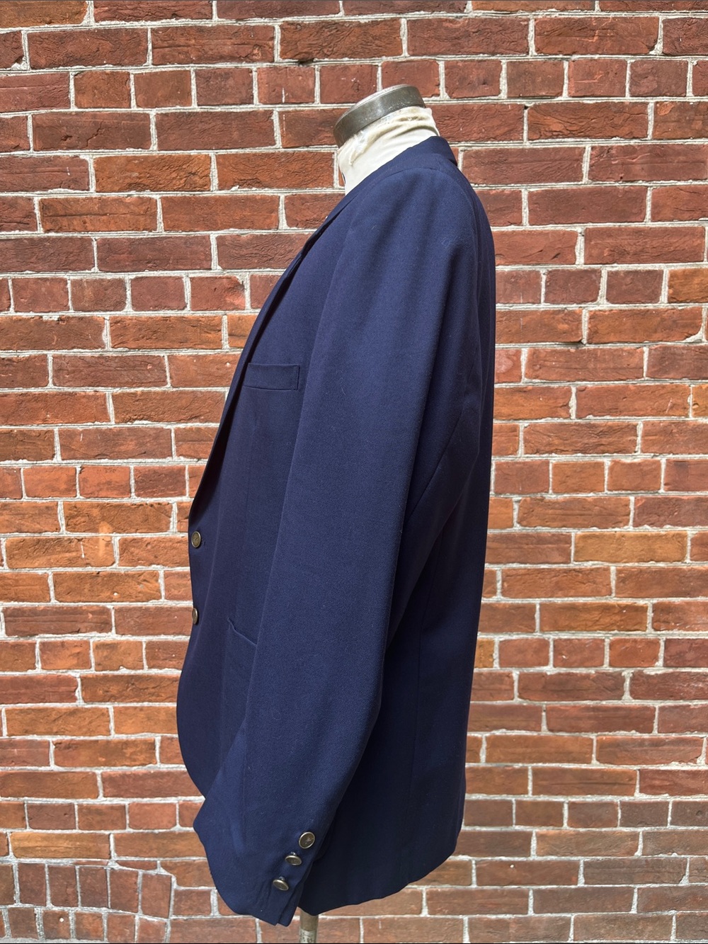 Vintage Yves Saint Laurent Navy Two-Button Sport Coat - Picture 2 of 8